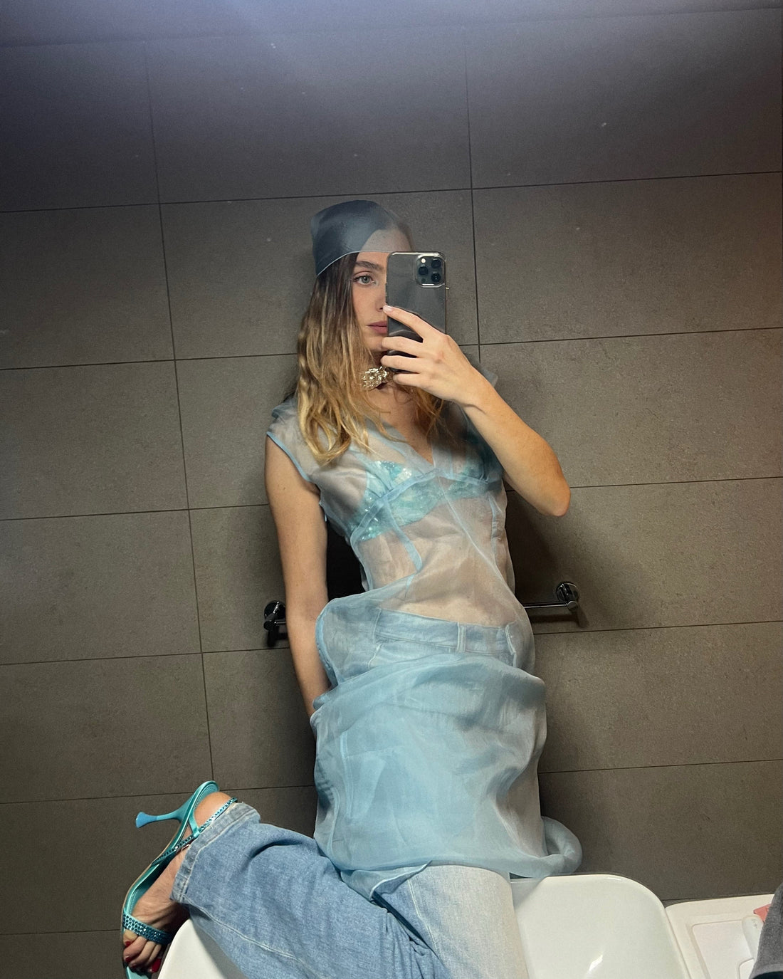 How Chiara Baratello Styles the Rose Silk Organza Dress & Headscarf Look