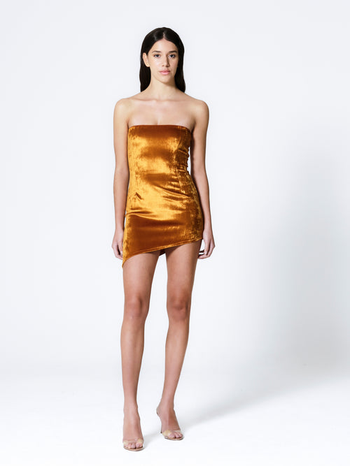 Angela Mini Dress Cotton Velvet - NthemALL