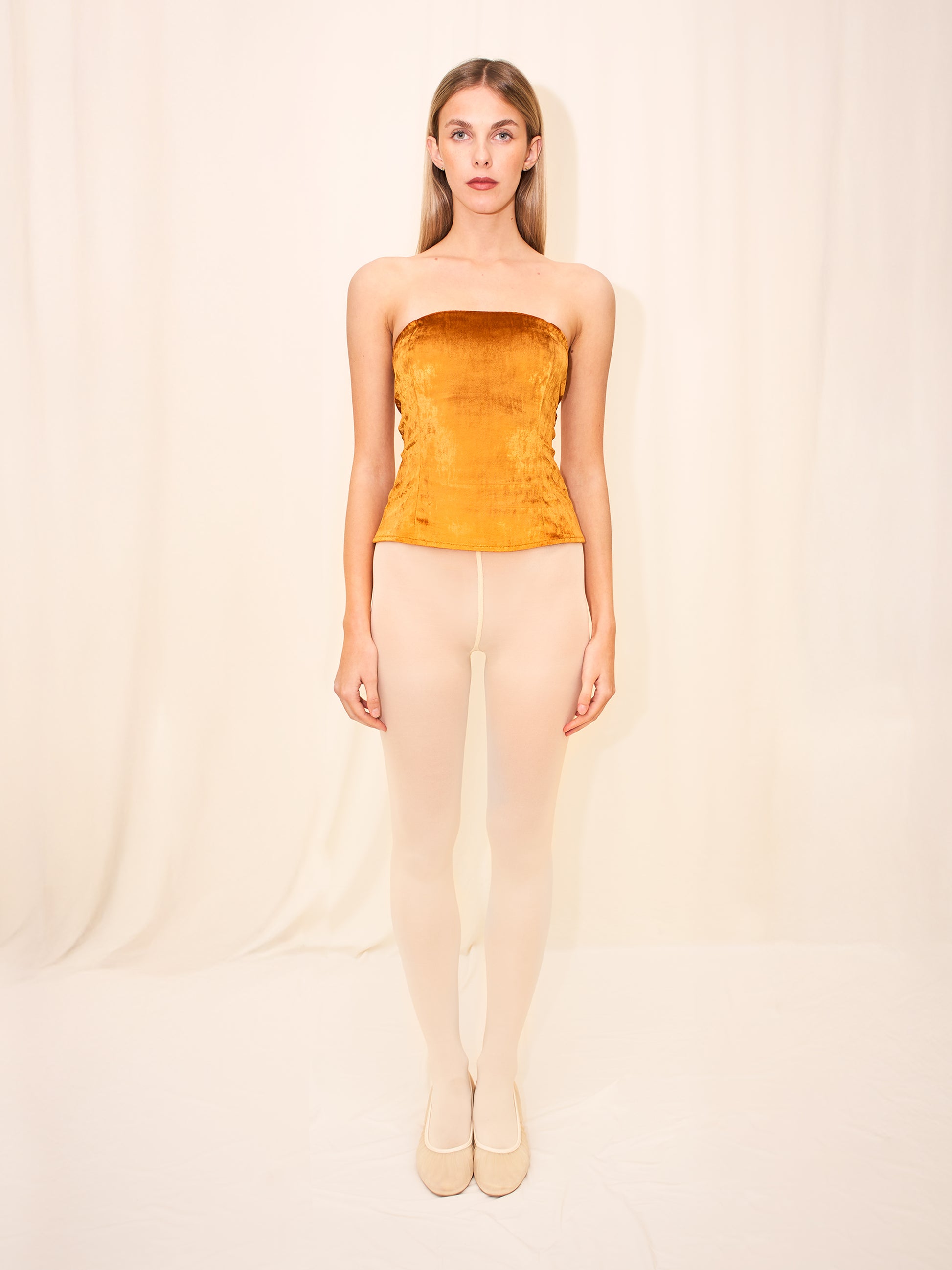 Monica Top gold velvet - NthemALL