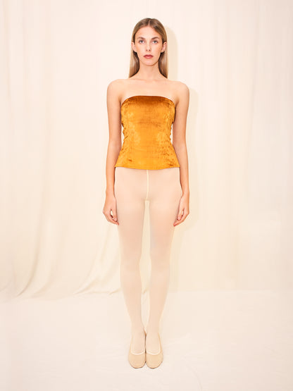 Monica Top gold velvet - NthemALL
