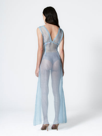 Rose Silk Organza Dress - NthemALL