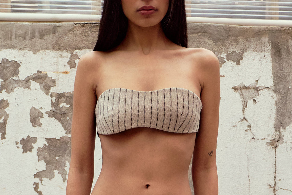 Wool Reversible Bandeau Bra Top