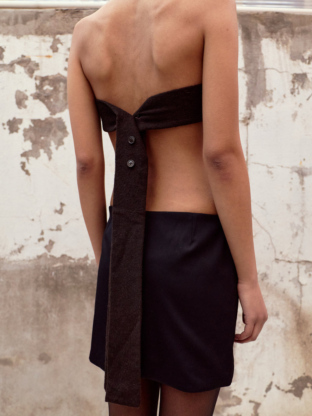 Wool Reversible Bandeau Bra Top